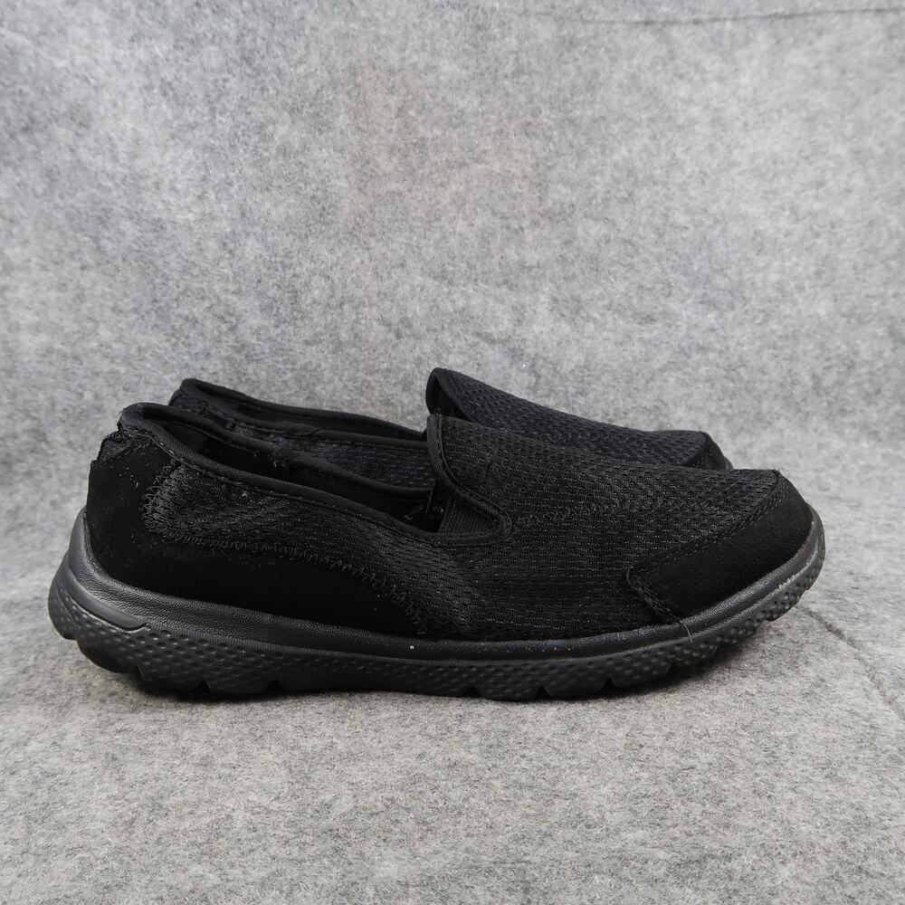 Danskin Now Shoes Womens 9.5 Casual Slip On Comfort Sneaker Trainer Flat Black